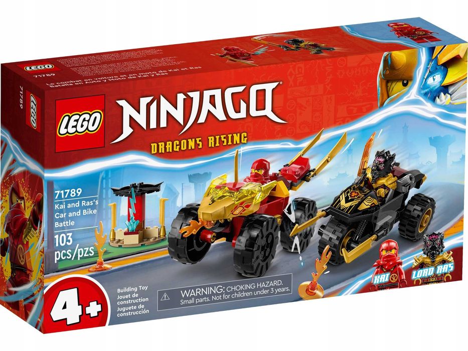 LEGO Ninjago Kai i Ras w pojedynku samochód-motocykl 71789