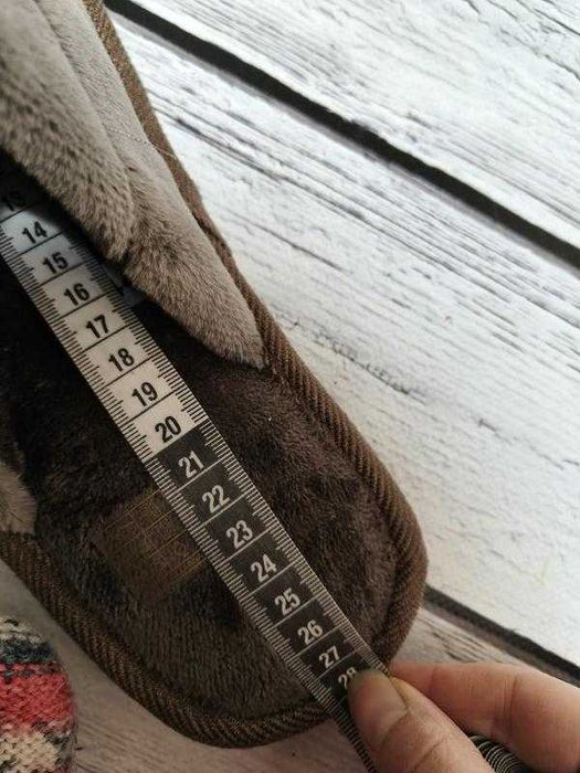 Теплі 27 см чоловічі домашні тапочки шльопанці