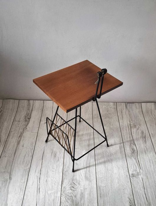 stolik gazetnik żyłkowy vintage retro