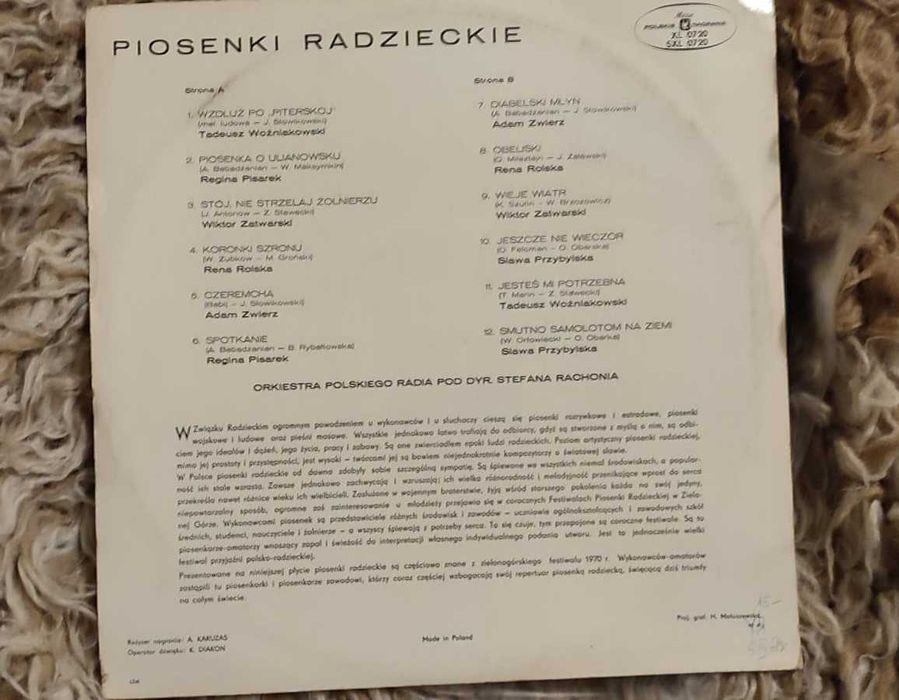 Orkiestra Polskiego Radia – Piosenki Radzieckie- winyl