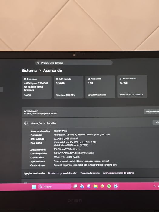 PC Portátil HP Omen 16
