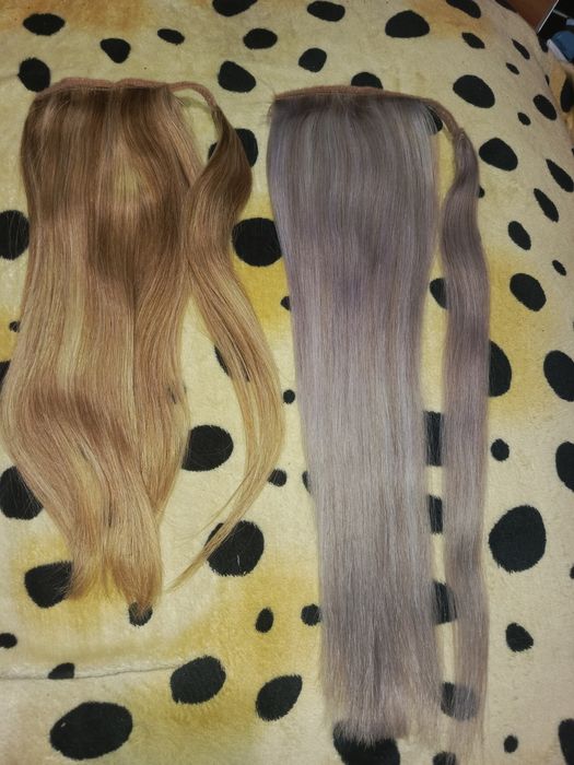 Kucyk naturalny blond popielaty