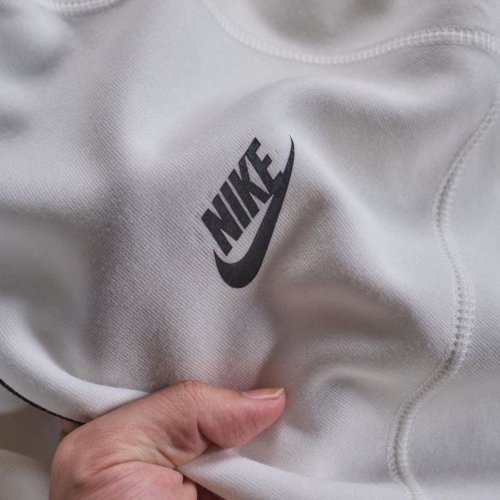 Nike Sportswear Zip-Up Hoodie 'Tech Fleece' in Mottled White