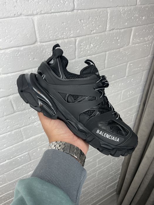 Balenciaga Track Black трендові кросівки баленсіага трек чорні 36-45