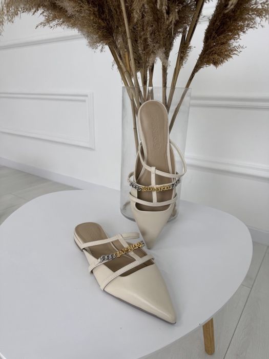 Мюлі Pinko 37, 38, 39, 40 оригінал бежеві та чорні