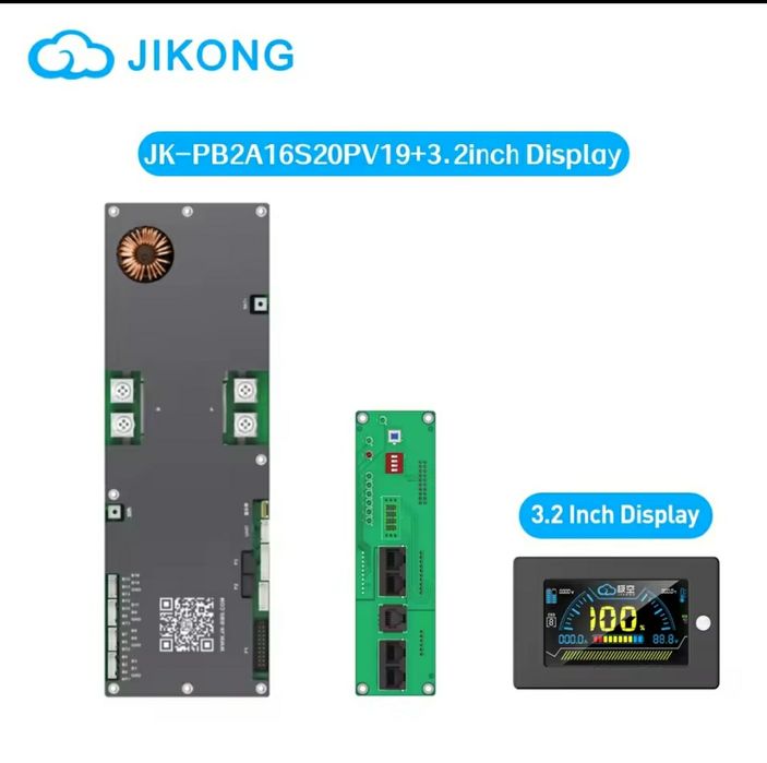 Плата JK BMS PB2A16S20P, версія  V19 + дисплей 3,2"