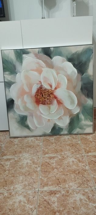 quadro com moldura pintado á mão