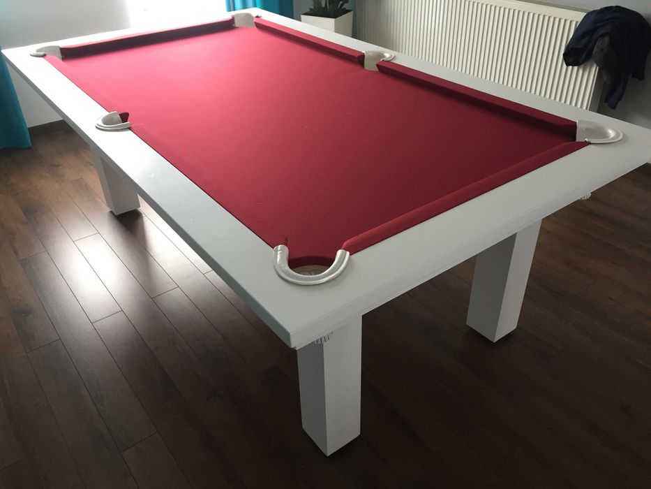Stół Bilardowy HERMES 6 FT, noga prosta ( kosze skórzane, łuzy gumowe)