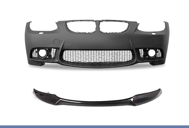 PÁRA-CHOQUES DIANTEIRO BMW SERIE 3 E92/93 LOOK M3 COM SRA E SPOILER CARBONO