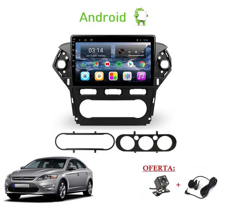 (NOVO) Rádio 2DIN • FORD • Mondeo MK4 (2007 a 2014) • Android 4+64GB