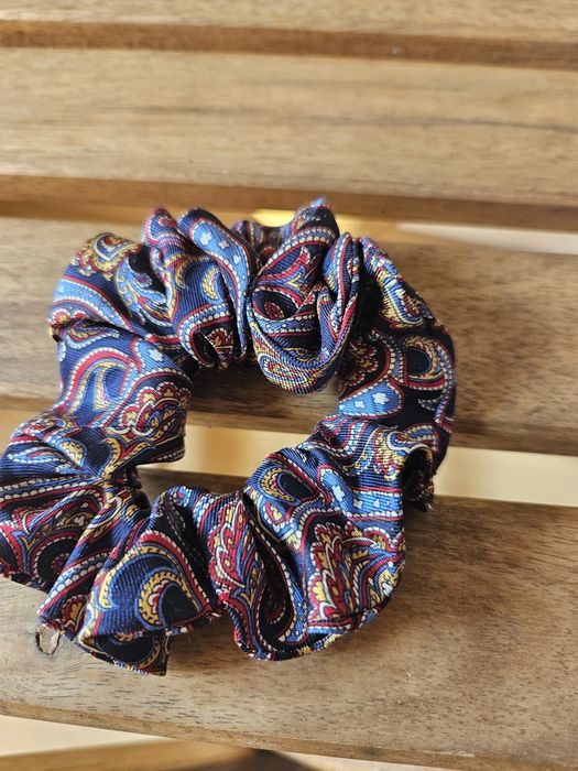 Jedwabna scrunchie do włosów 100% silk handmade