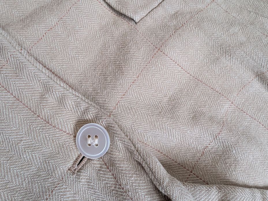 Beżowa marynarka lniana polo Ralph Lauren vintage blazer linen