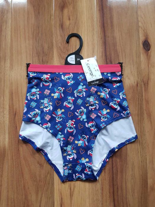 Disney Classics Granatowe majtki figi Stitch święta George EU 52 XXL