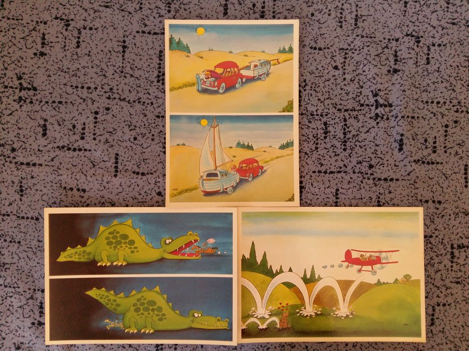 Postais de diferentes estilos