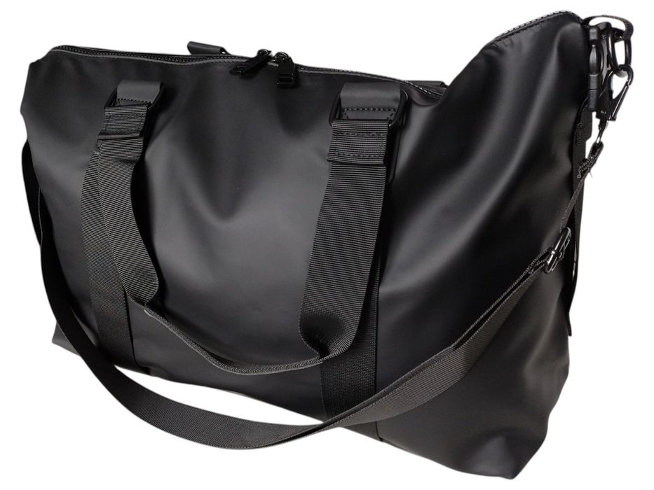 Pojemna Czarna Torba Podróżna Na Ramię, Sportowa, Miejska, Duża