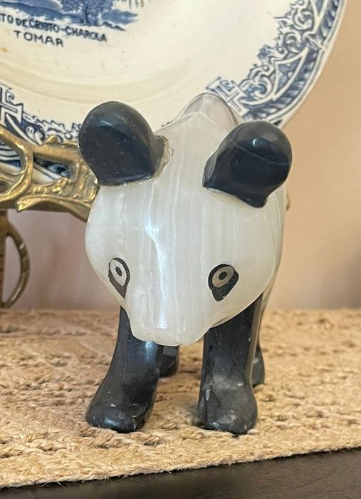 Panda em pedra sabão