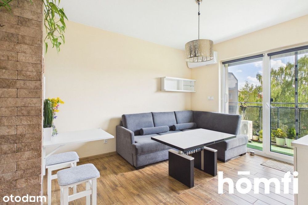 Nowoczesne, klimatyzowane 2 pokoje z balkonem