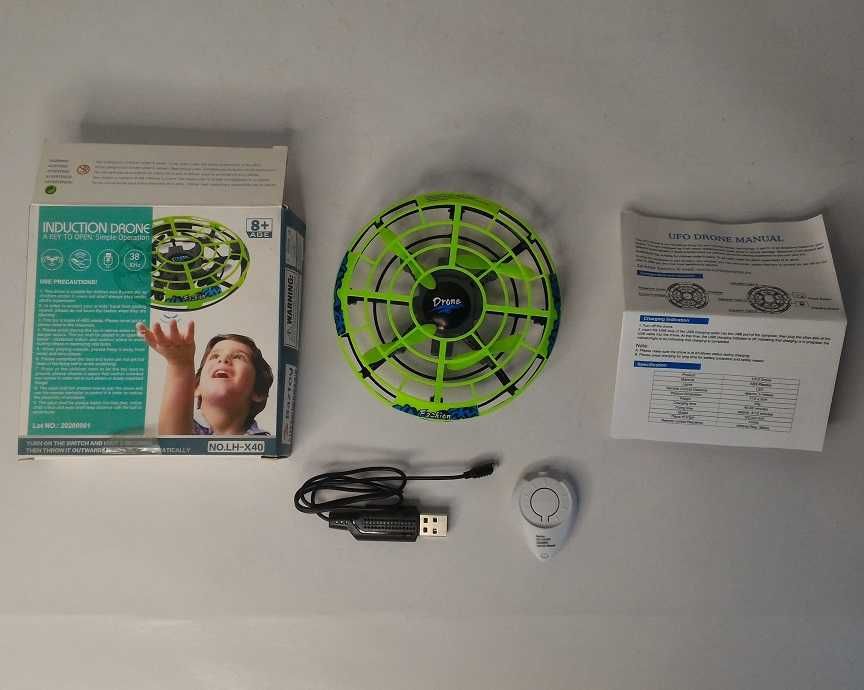 Летающий спиннер 12см с пультом и подсветкой Baztoy LH-X40 неисправный