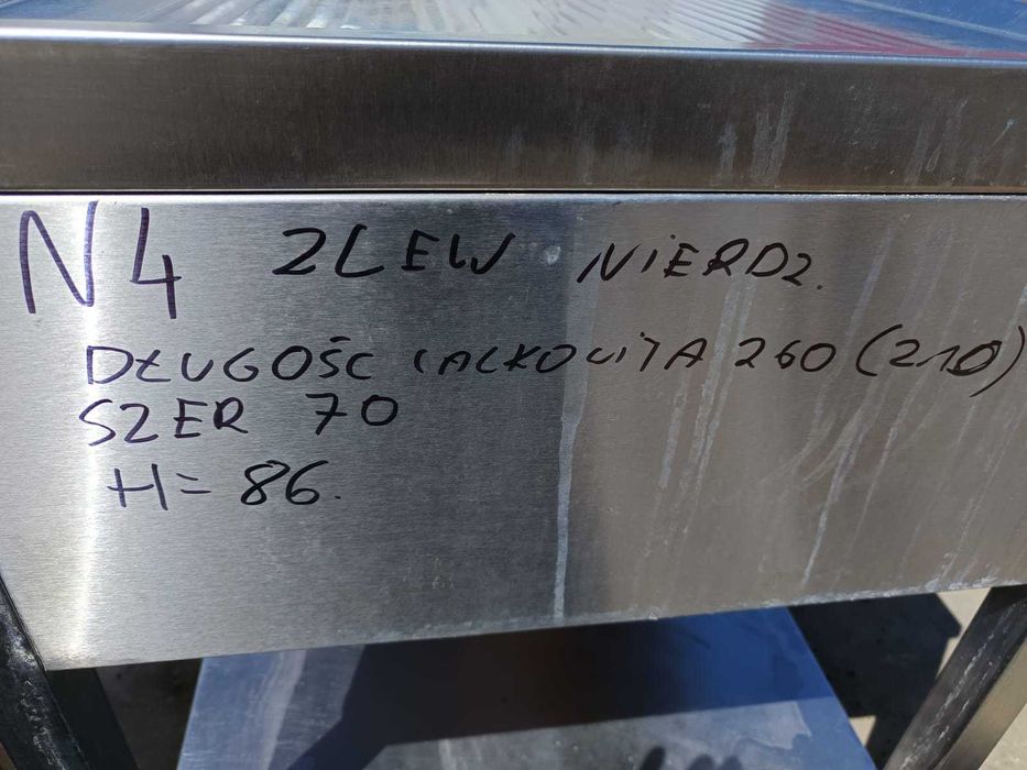 Zlew gastronomiczny nierdzewny