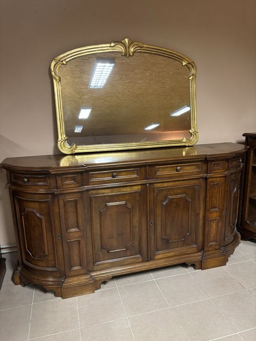 Włoska Stylowa Komoda bufet 205 cm gięte fronty orzech stylowe italy