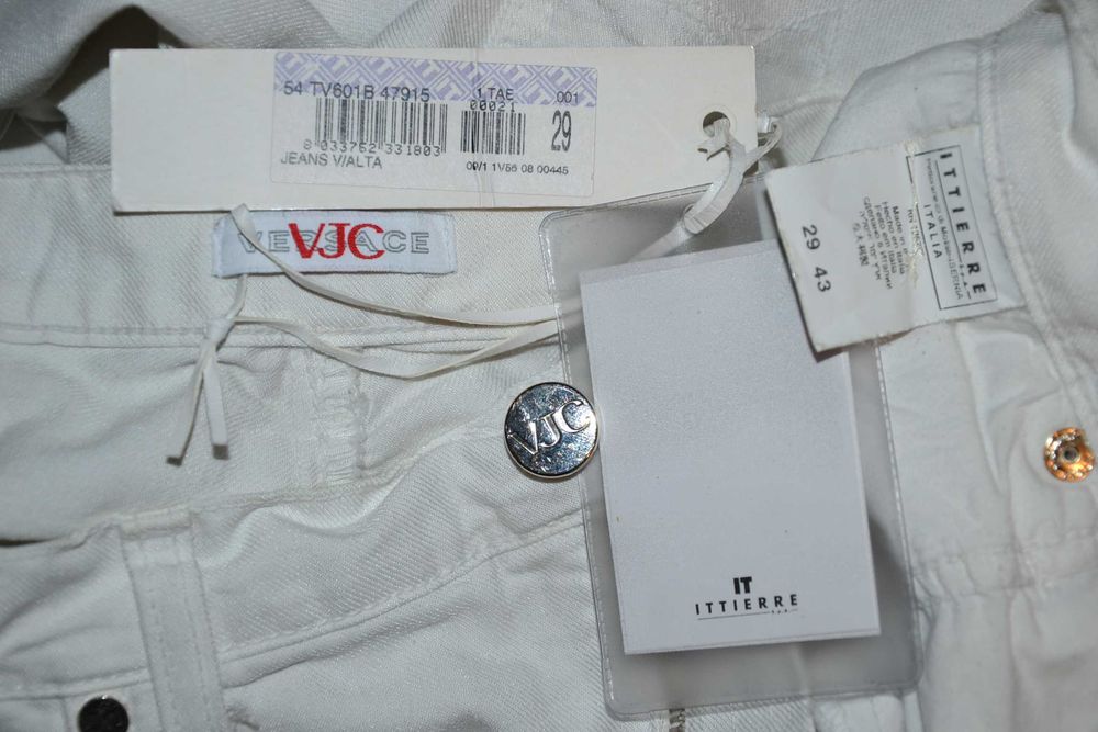 VERSACE VJC Jeans Couture V/Alta Nowe Spodnie Damskie W29 Bawełna