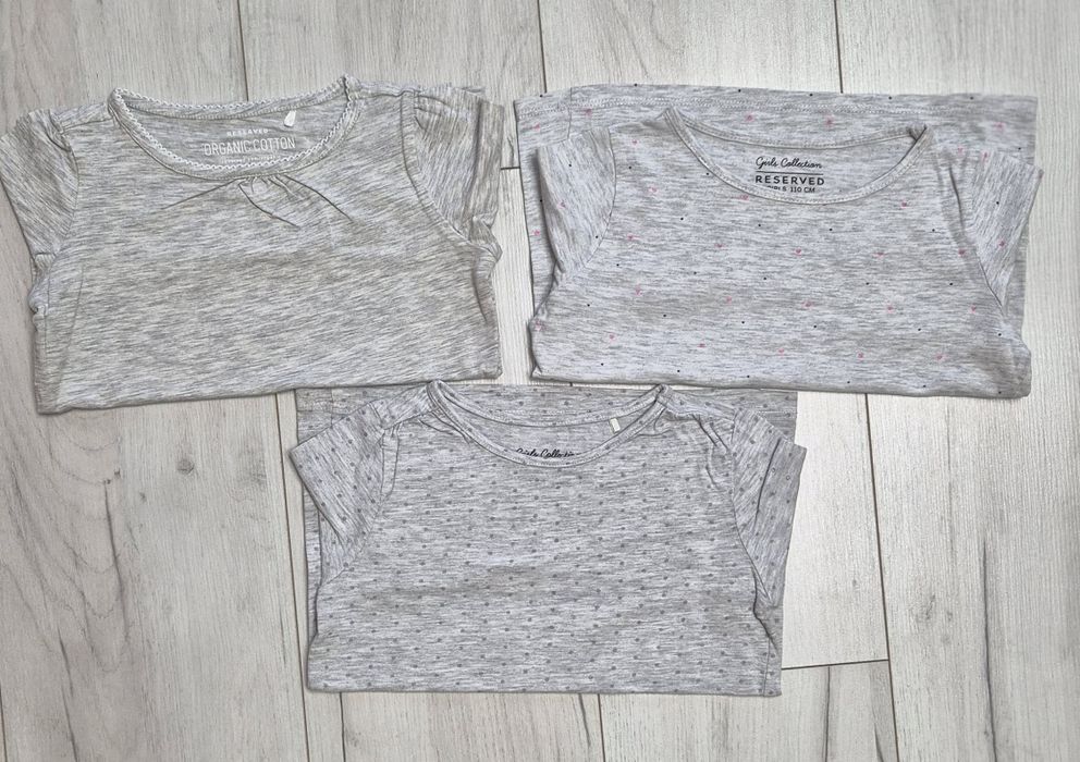 Zestaw 3 szt. t-shirty długi rękaw dziewczęce 110 Reserved