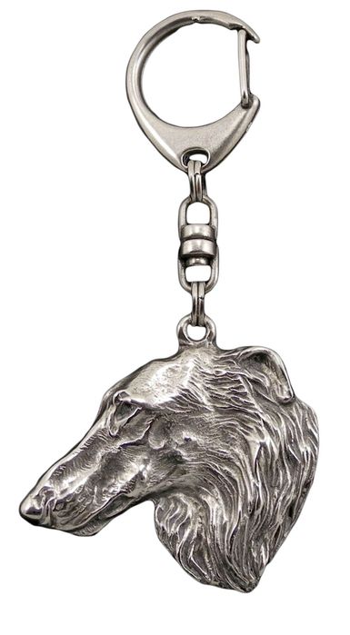 Chart rosyjski borzoj brelok posrebrzany Art-Dog