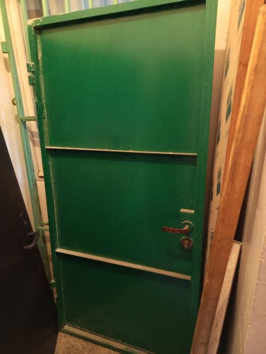 Drzwi skrzydło stalowe, metalowe, blaszane.