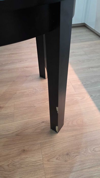 stół okrągły rozkładany czarny