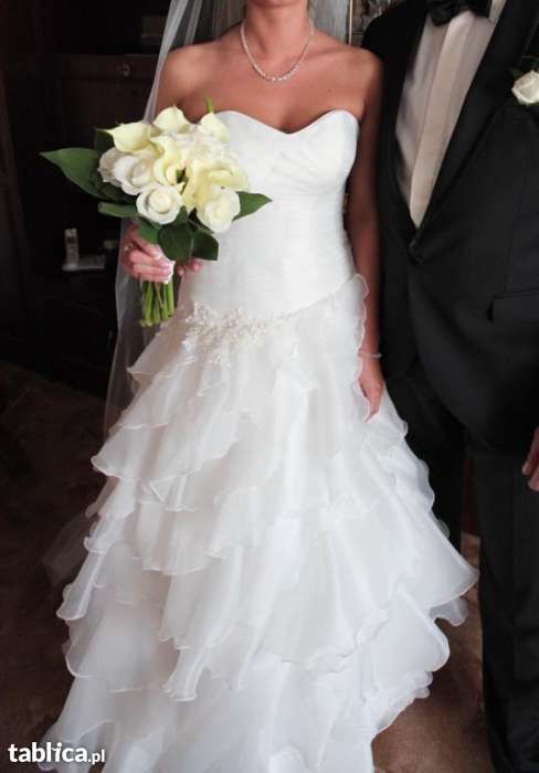 TANIO SUKNIA ŚLUBNA fulara&żywczyk 38