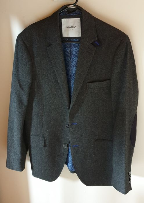 Marynarka Montego garnitur tweed wełna