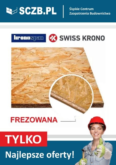 Płyta OSB 22mm FREZOWANA Frez Osb-3 pióro wpust 2,2x0,625 625x2500