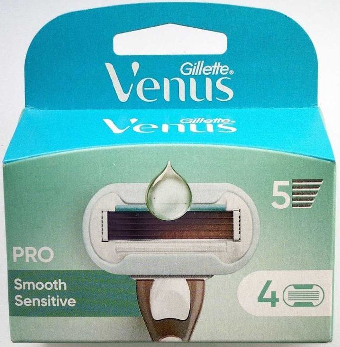 Gillette Venus Deluxe Smooth Sensitive. Оригінал. Упаковка 4 штуки