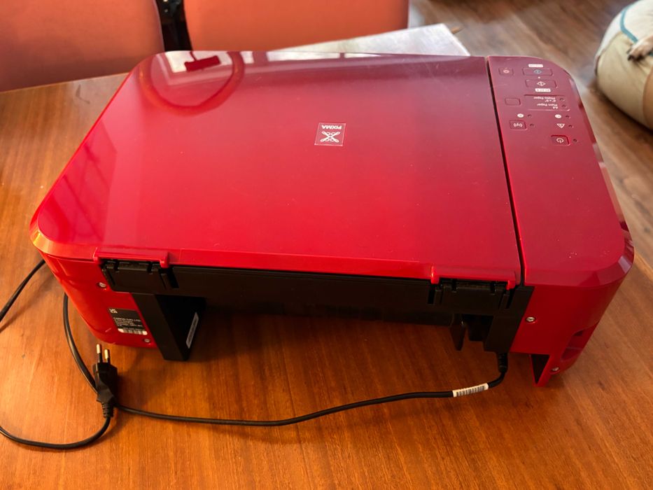 Canon PIXMA MG3650S wireless inkjet printer in a bold red finish.