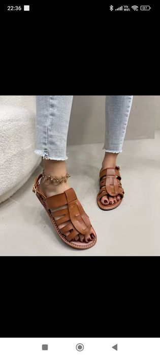 Sandały rzymianki brąz r. 40/ 25 cm