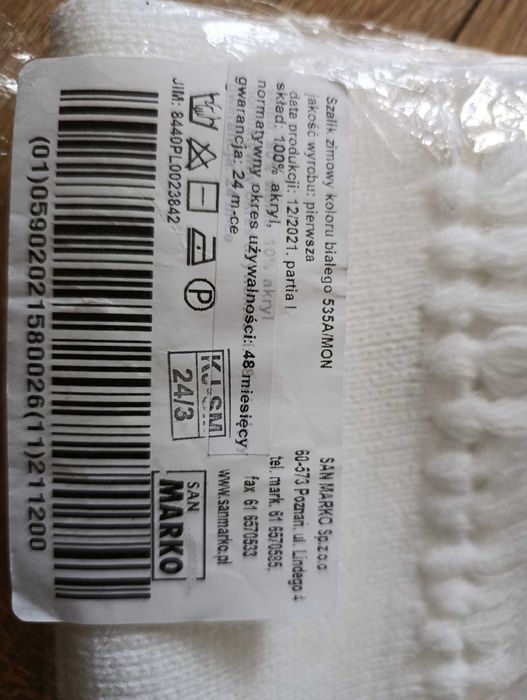 Nowy szalik Marynarki Wojennej wz 535 mon