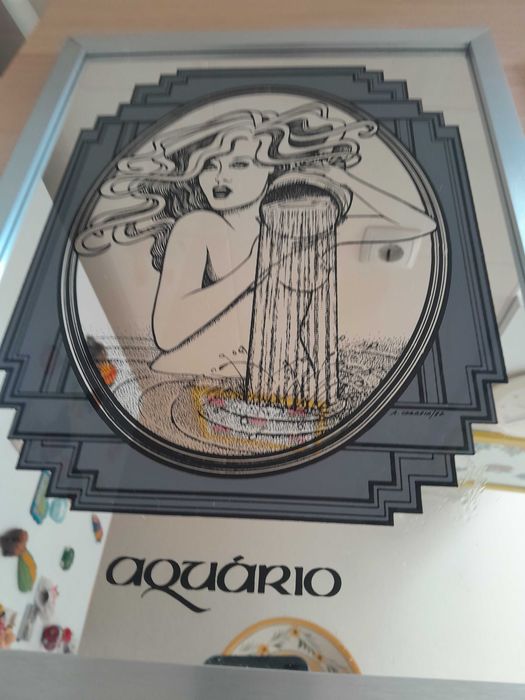 Quado de espelho com o signo