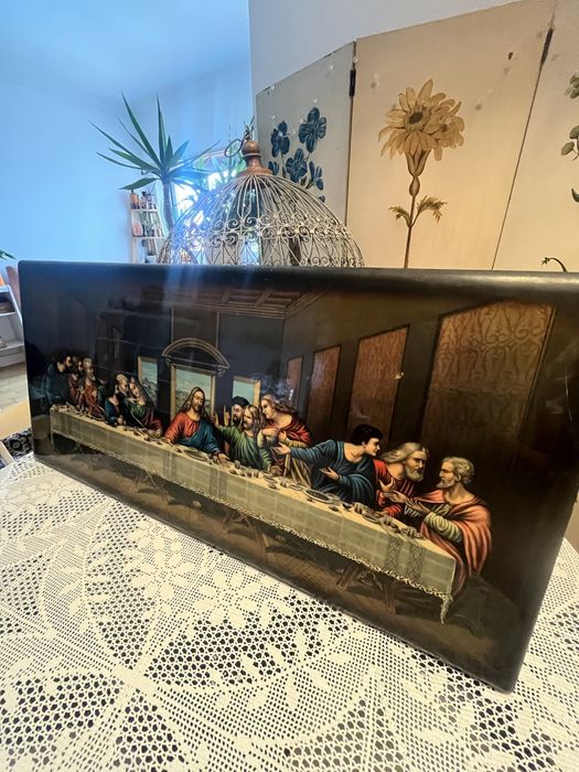 Última Ceia de Cristo, quadro estilo painel antigo