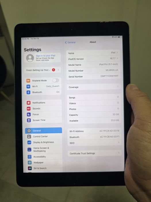 iPad Pro 9.7. 2017р. 32GB. Space Grey. Без обмежень.Гарантія
