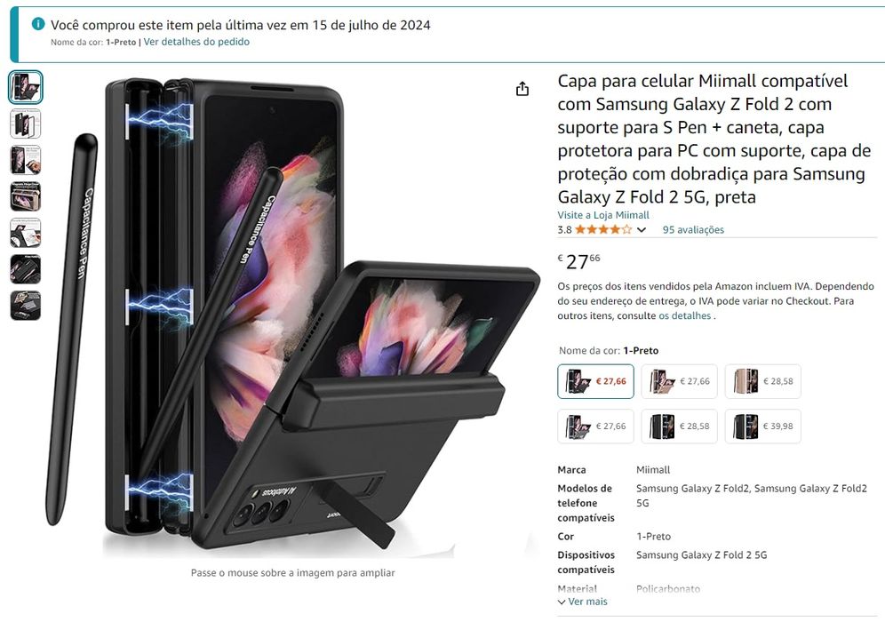 Capa Samsung Galaxy Z Fold 2 5G