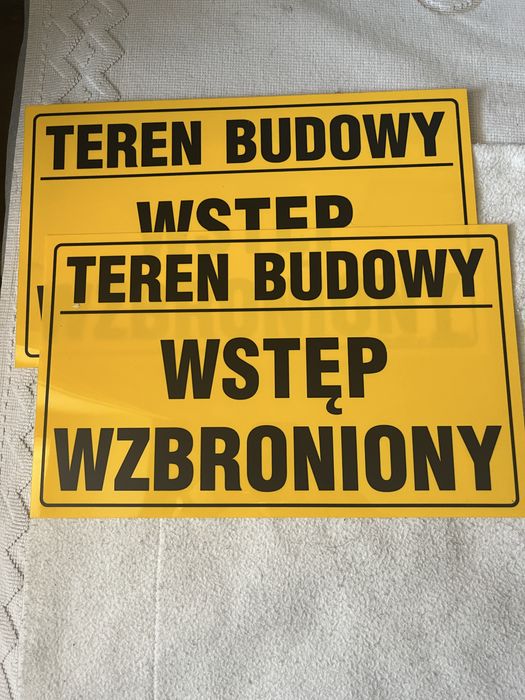Tablice informacyjne - 2 sztuki „teren budowy”