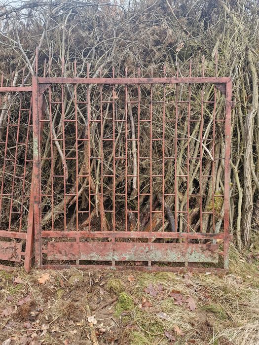 Brama ogrodzeniowa dwuskrzydłowa  z furtką solidna