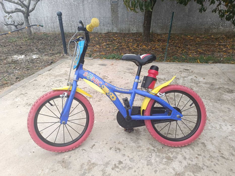 Bicicleta De Criança 16 Polegadas Sonic 5-7 Anos