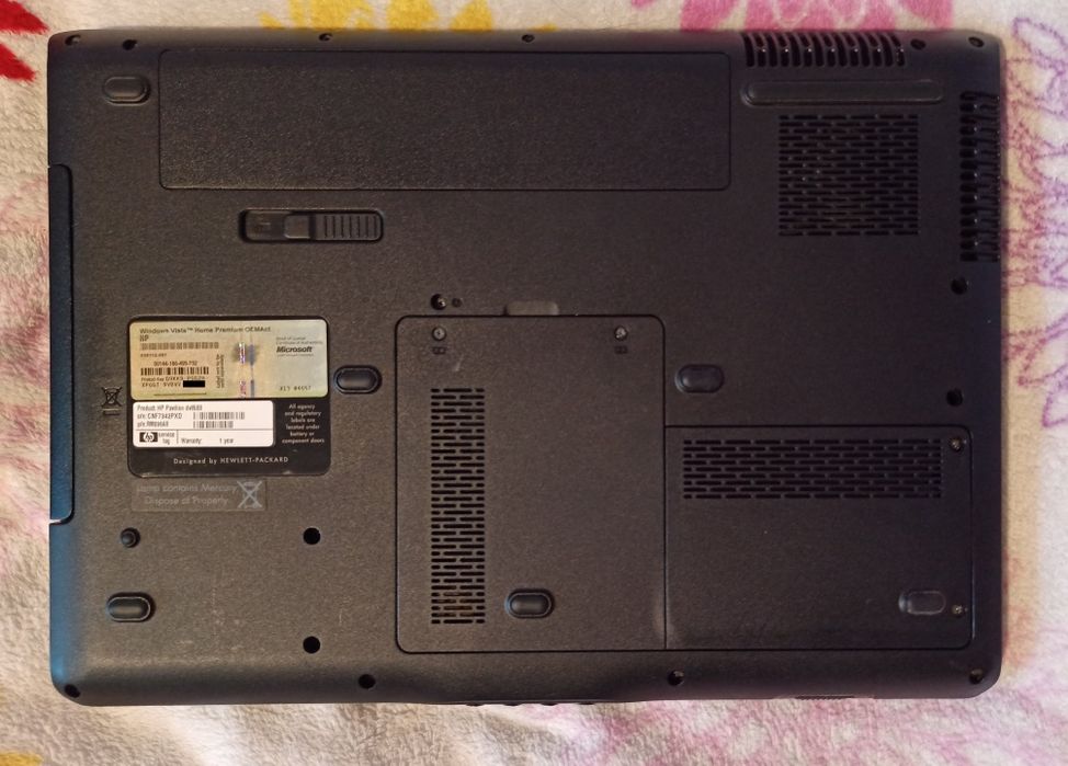 HP Pavilion dv6500 Vista HP 64-bit 4 GB RAM 160 GB HDD Sprawny!