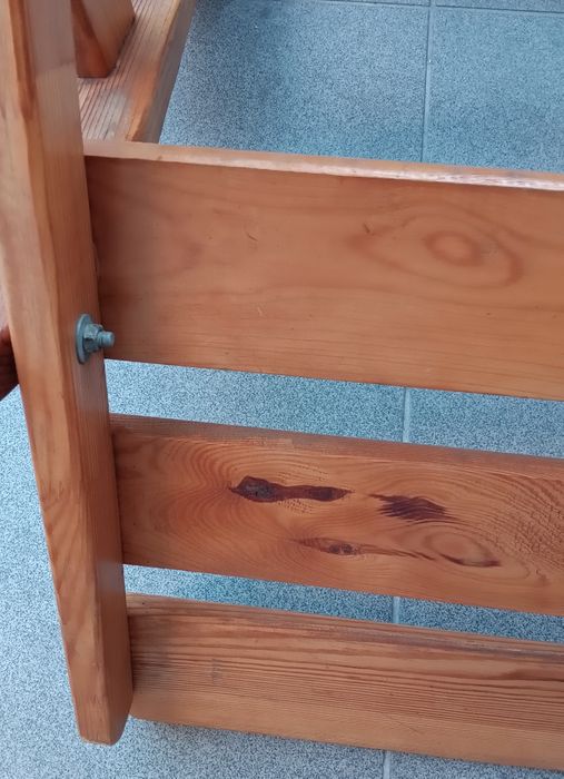 Drewniany komplet ogrodowy - 2 fotele + ławka
