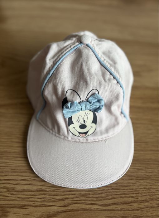 Dziewczęca czapka z daszkiem, pudrowy róż, myszka Minnie, Disney