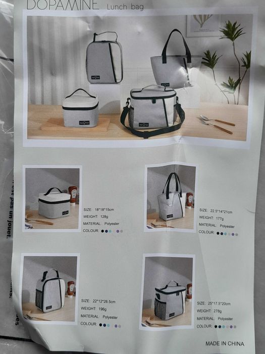 Torba termiczna lunch box czarna nowa outlet