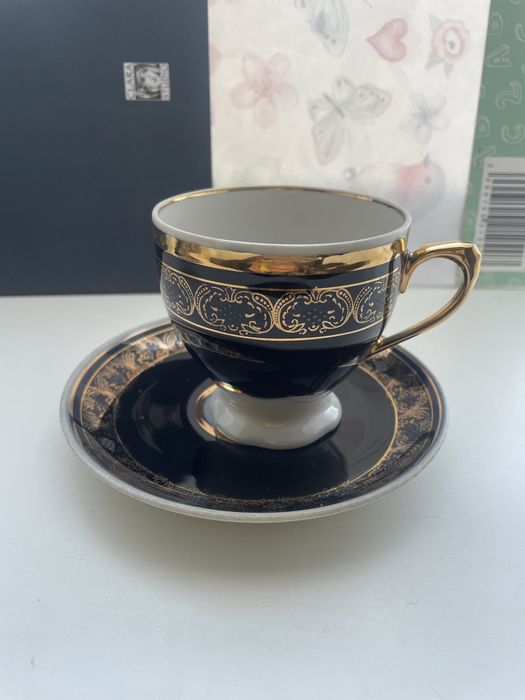 Чашка з блюдцем від сервізу ссср Довбиш кобальт