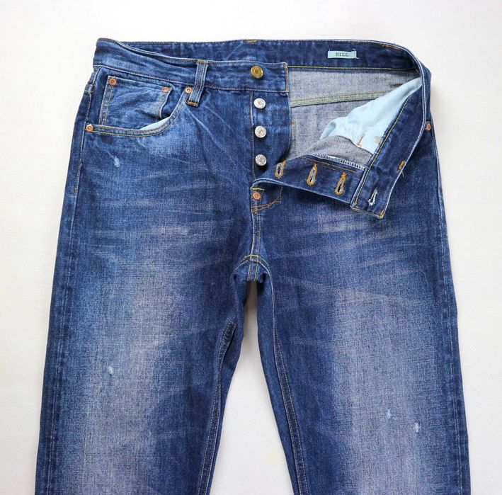 Emmett Bill spodnie jeansy W31 L34 Selvedge Denim pas 2 x 42 cm