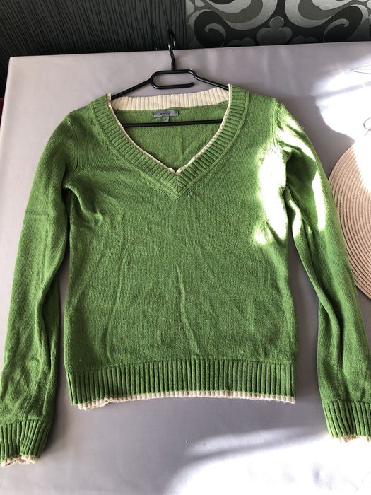 Zielony sweterek vintage montego xs